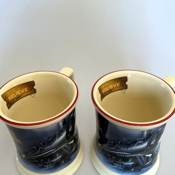 2 POLAR EXPRESS HOT CHOCOLATE MUGS  LIKE NEW - Picture 10 of 10